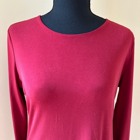 *CARMEN MARC VALVO* Red Long Sleeve x Gold Zip Arm Size Small - Picture 2 of 8